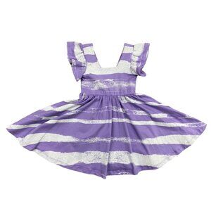 🦄 NWT Alice + Ames Lilac Painted Stripe Ballet Dress sz 3